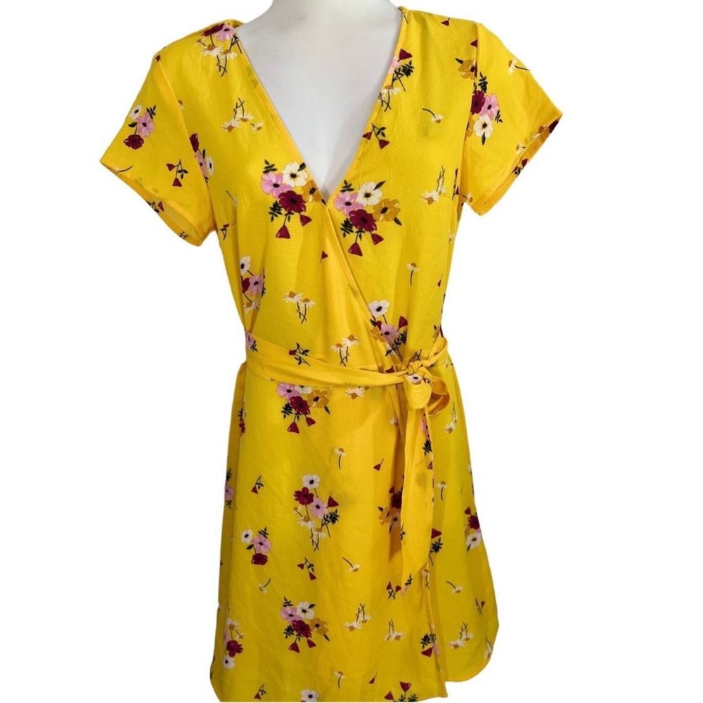 floral wrap dress